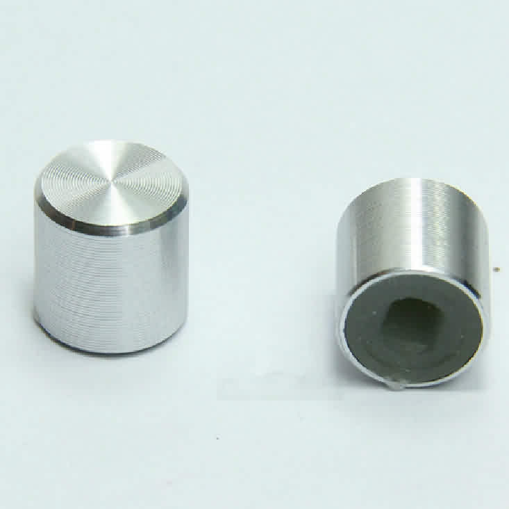 Poly-Aluminum Snap-in Rotary Knob - OD: 10mm / H: 10mm