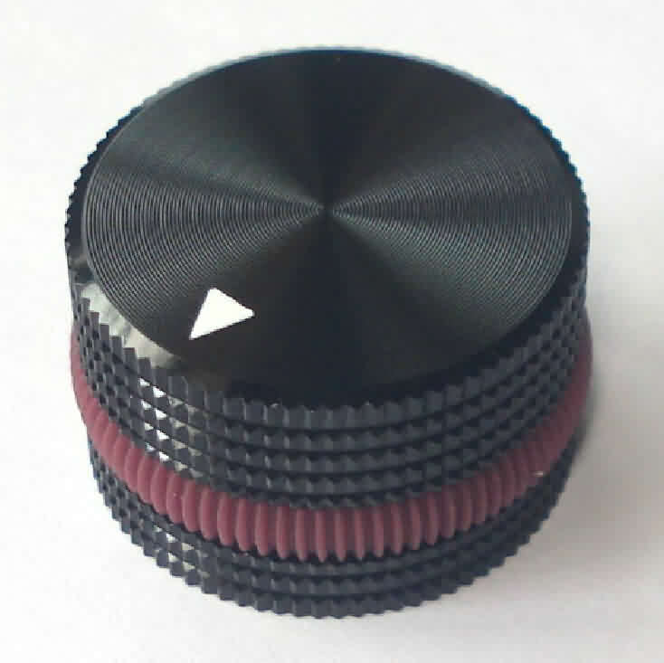 Knurled Aluminum Rotary Control Knob - OD: 40mm / H: 18mm