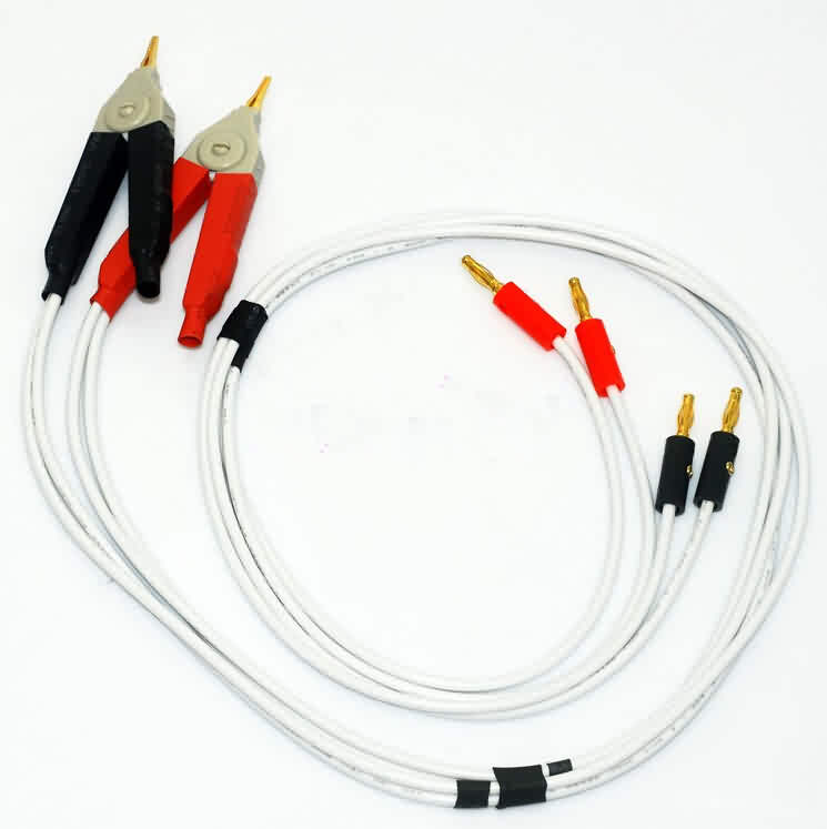 Kelvin Clips with 4mm Banana Plug Test Lead Set