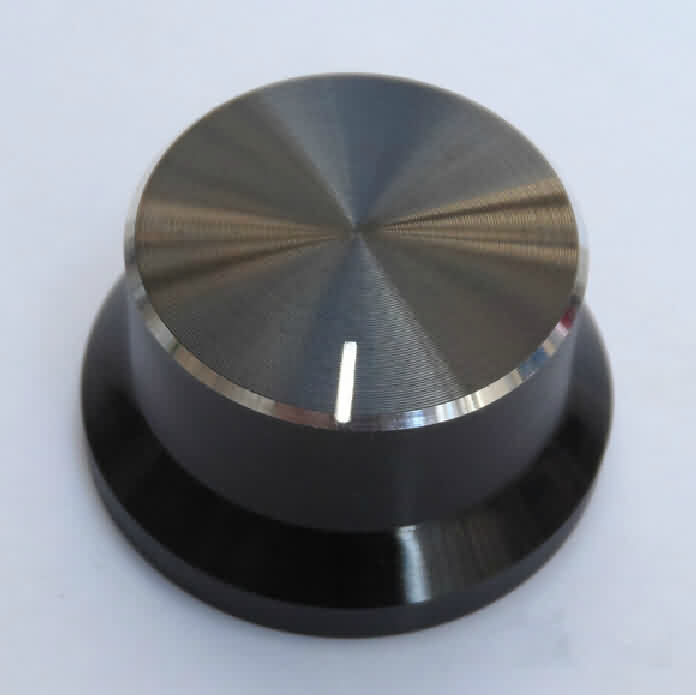 Poly-Aluminum Snap-in Rotary Knob - OD: 30mm / H: 16mm