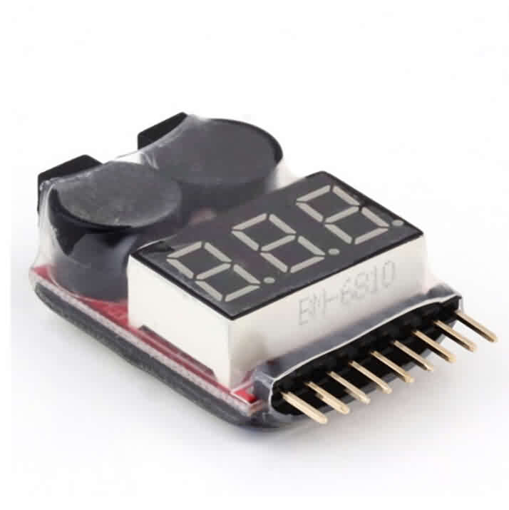 Lipo Battery Voltage Checker & 2-8S Low Voltage Buzzer