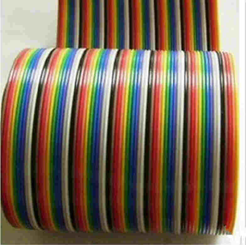 Pre-cut Flat Rainbow Cables - Conductor Pitch: 2.54mm