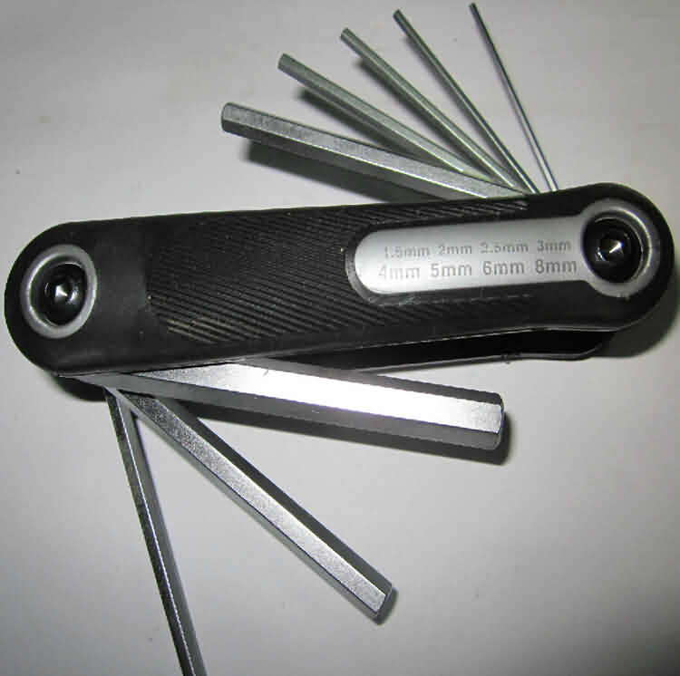 8-in-1 Hex Wrench Set made of Chromed Vanadium Alloy Steel