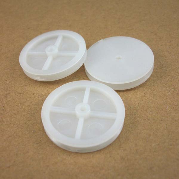 Plastic Single Flute Pulley Wheel OD: 24mm