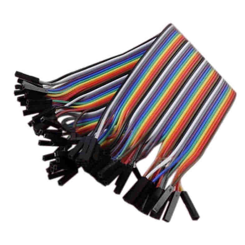 40 Pin Paralled Rainbow Cable with Housing - Pitch: 2.54mm / F-F / F-M