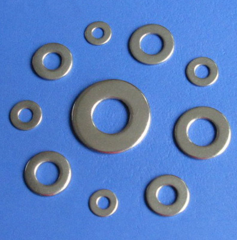 High Tensile Flat Metal Screw Washer M2 ~ M6 - Stainless Steel