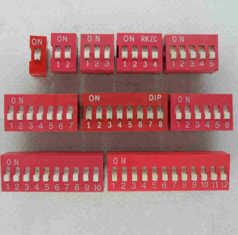 Through-hole DIP Switch Single Pole Single Throw - Slide Type/Pitch: 2.54mm